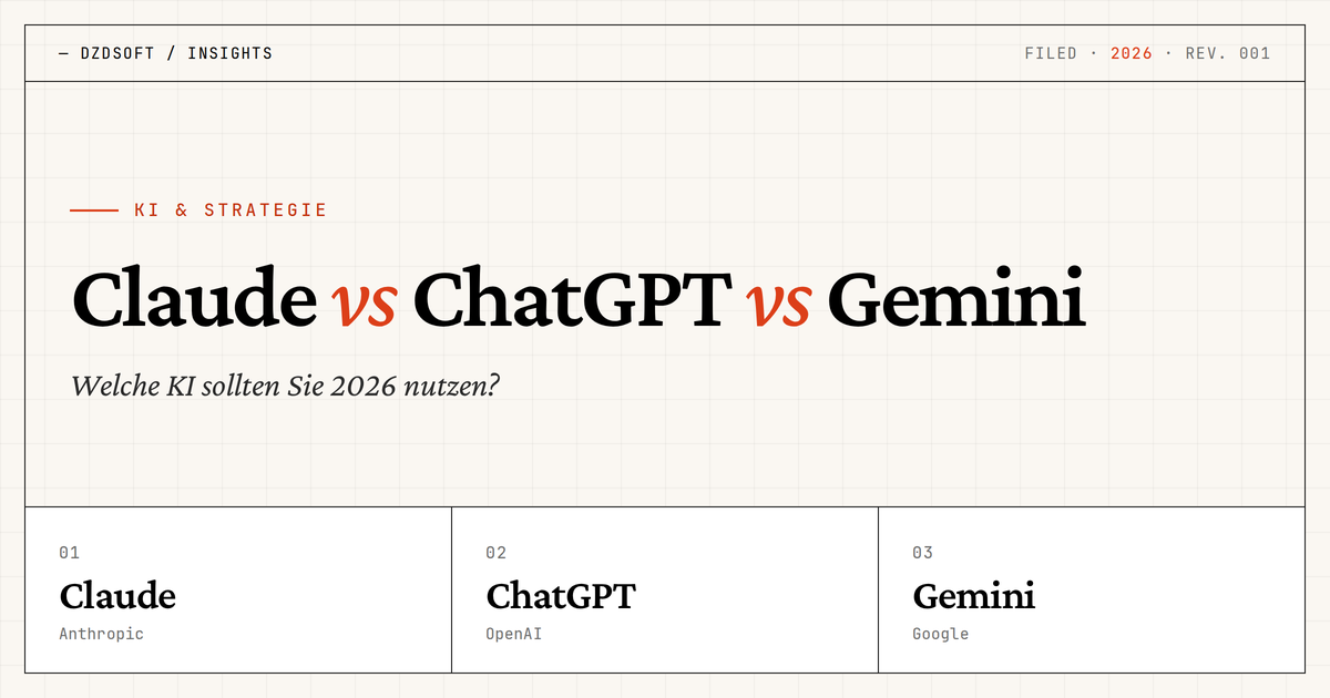 Claude vs ChatGPT vs Gemini: Welche KI sollten Sie 2026 wirklich nutzen?