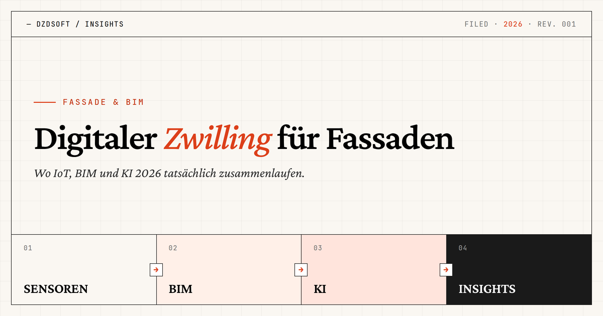 Digitaler Zwilling in der Fassadentechnik: Was IoT, BIM und KI 2026 wirklich leisten