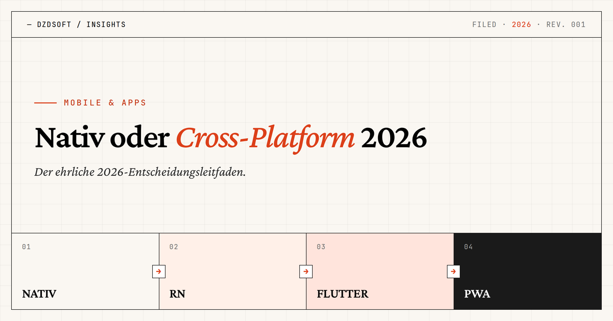 Mobile-App-Entwicklung: Nativ oder Cross-Platform 2026