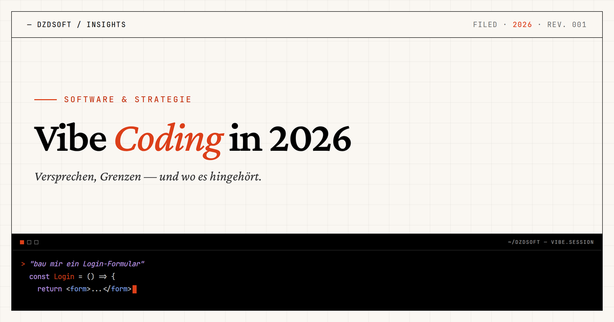 Vibe Coding 2026: Das Versprechen, die Grenzen und der Platz in professioneller Software